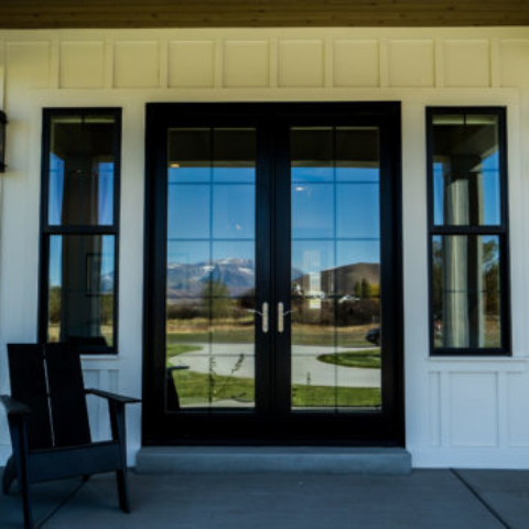 Aluminum clad wood doors